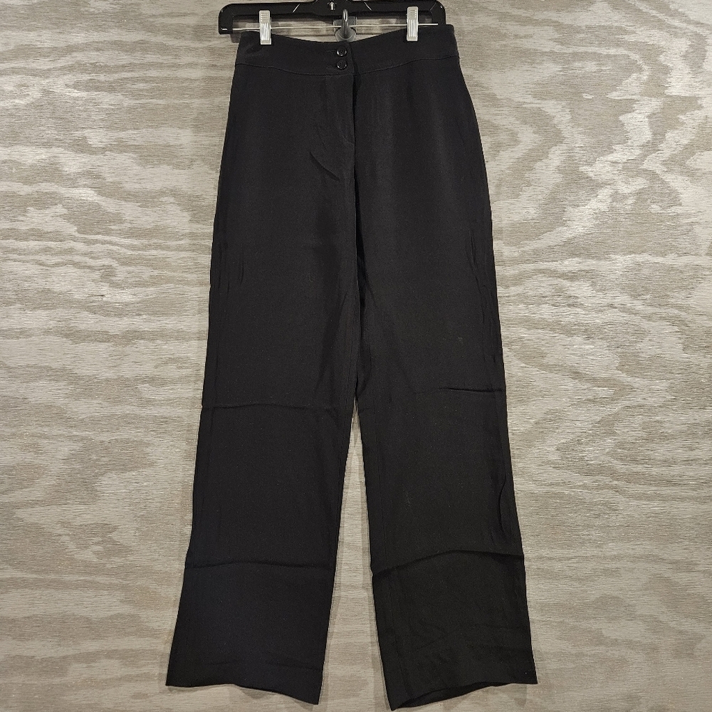Armani Collezioni Antinea 100% Virgin Wool Black Trousers RN#103723 Sz 2 Vintage - Picture 2 of 11